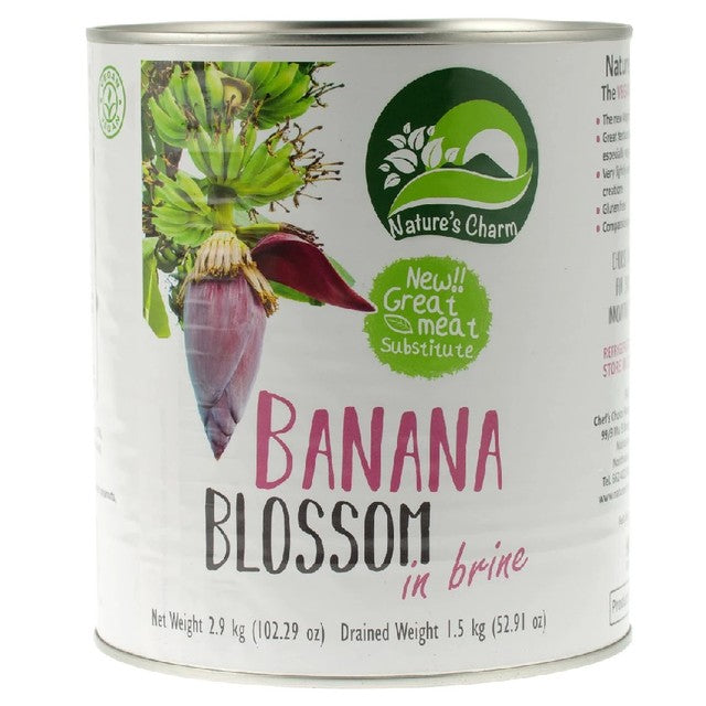 Natures Charm - Banana Blossom in Brine CARTON 17.4kg - 6 x 2.9kg