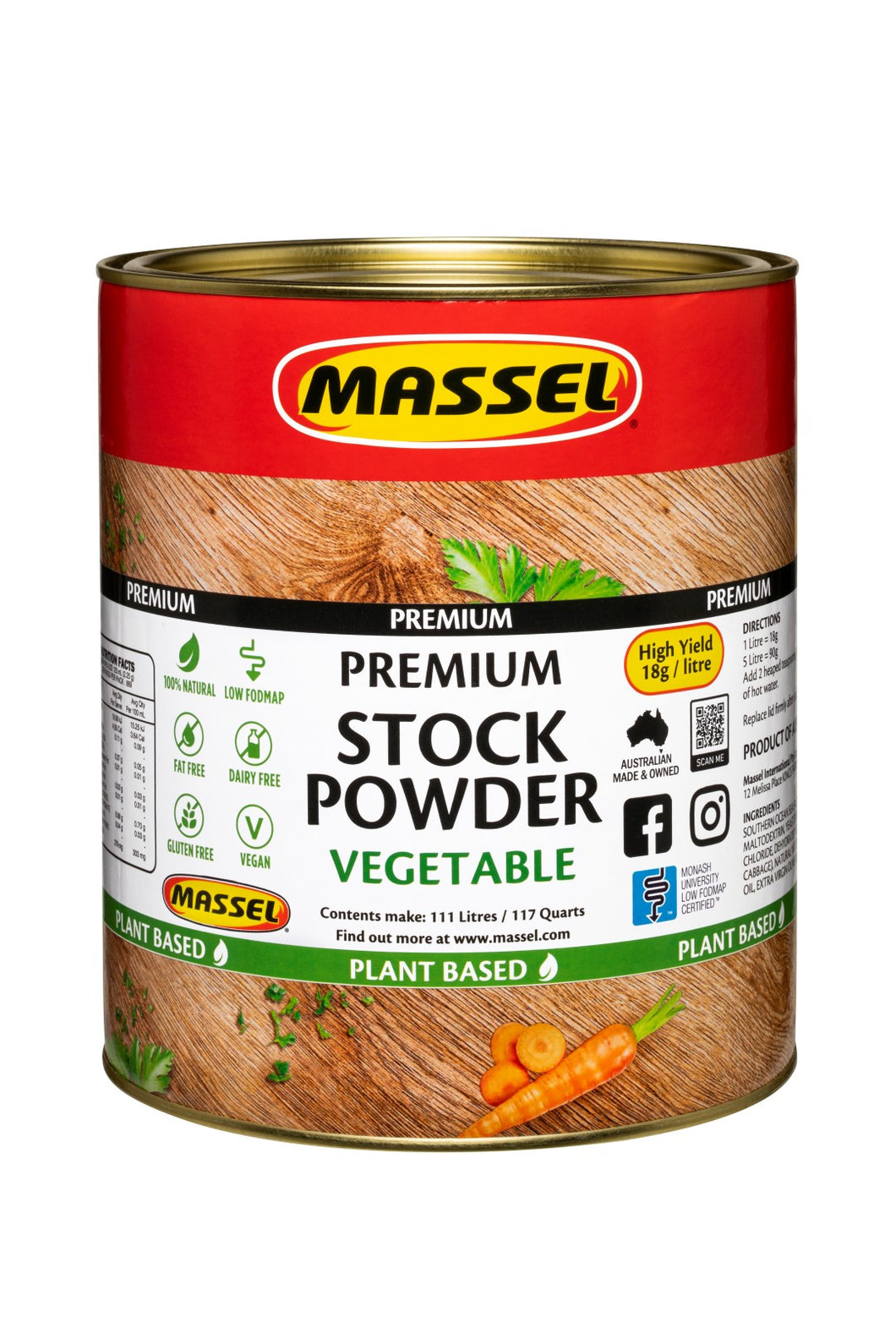 Massel - Vegan Advantage Classic Stock Powder Vegetable CARTON 10kg - 4 x 2.5kg