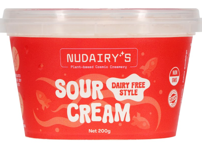 Nudairy - Vegan Sour Cream RETAIL CARTON 2.4kg - 12 x 200g