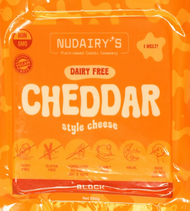 NuDairy - Vegan Cheddar Block Carton - 250g x 12