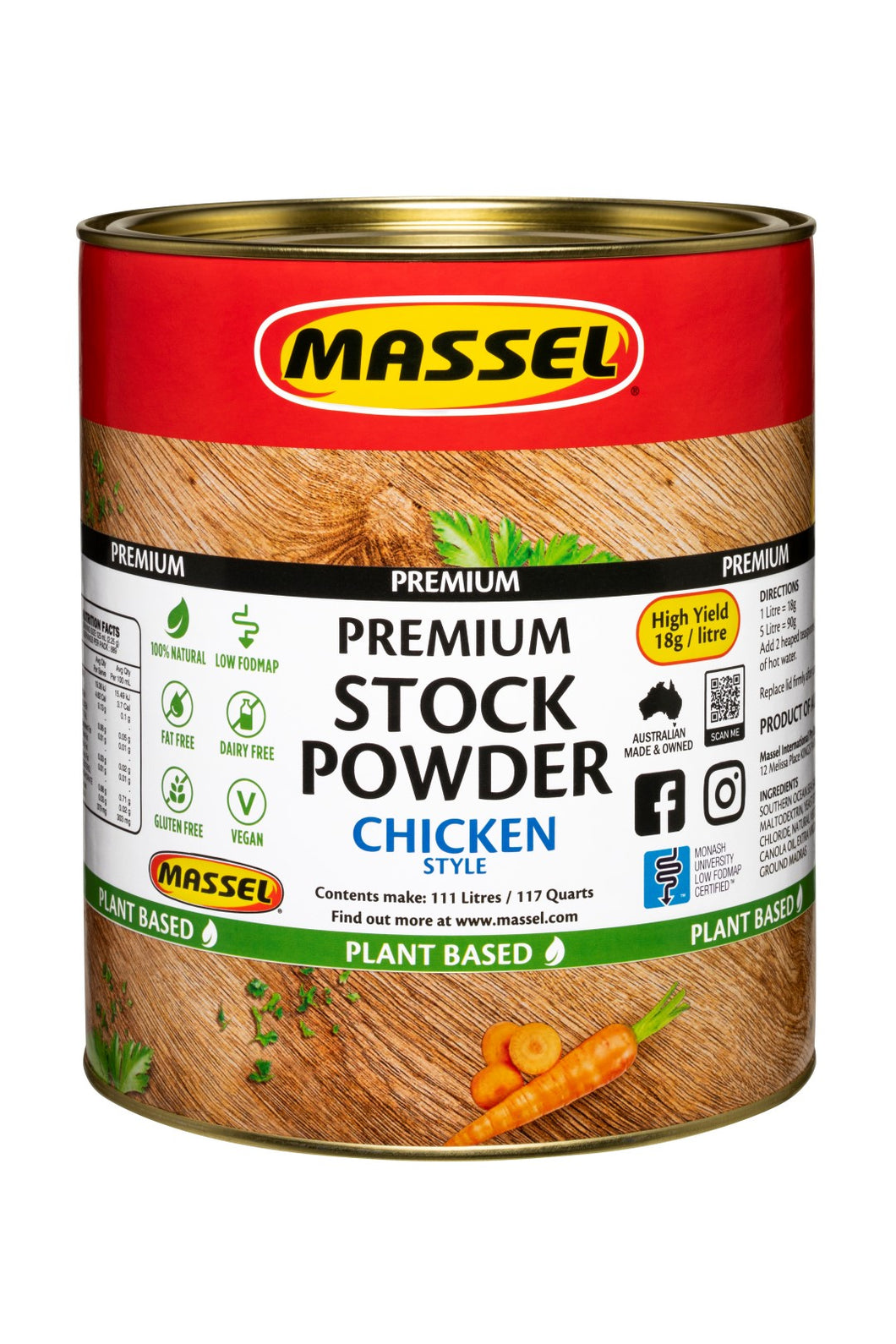 Massel - Vegan Advantage Classic Stock Powder Chicken Style CARTON 10kg - 4 x 2.5kg