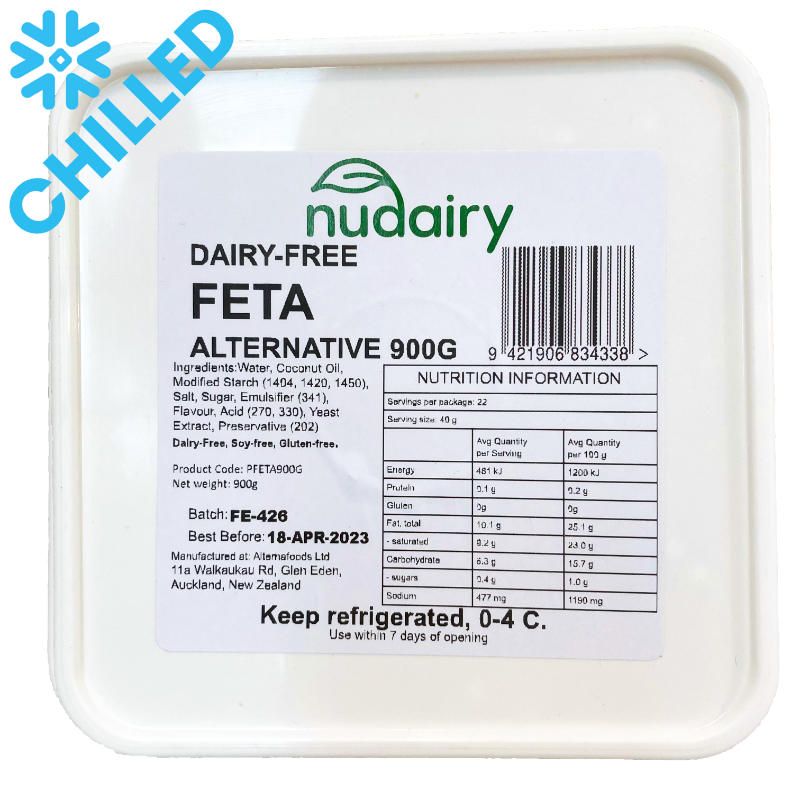 NuDairy - Vegan Feta Alternative CARTON 3.6kg - 4 x 900g