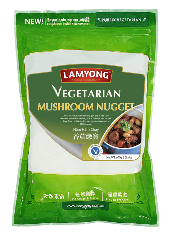 Lamyong - Vegan Mushroom Nuggets RETAIL CARTON 12kg - 20 x 600g