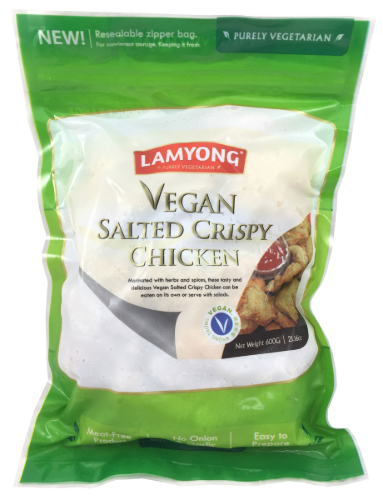 Lamyong - Vegan Salted Crispy Chicken RETAIL CARTON 14.4kg - 24 x 600g