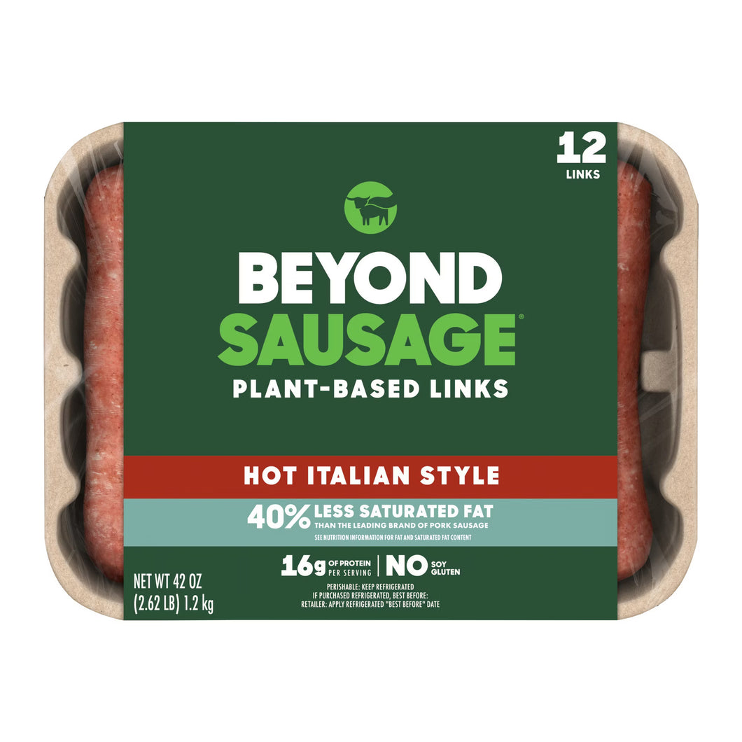 Beyond - Vegan Sausage Hot Italian CARTON RETAIL  3.2kg - 8 x 400g 4 pack