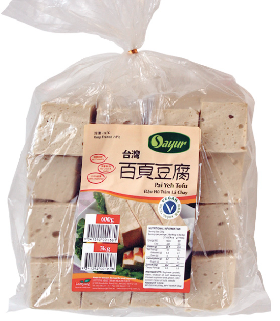 Sayur - Vegan Tasty Tofu CARTON 27kg - 9 x 3kg